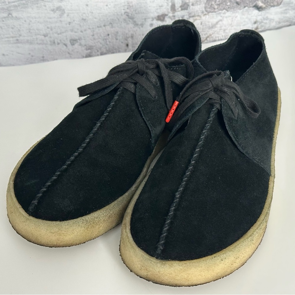 CLARKS ORIGINALS Trek Cup Suede - Black - Picture 4 of 11